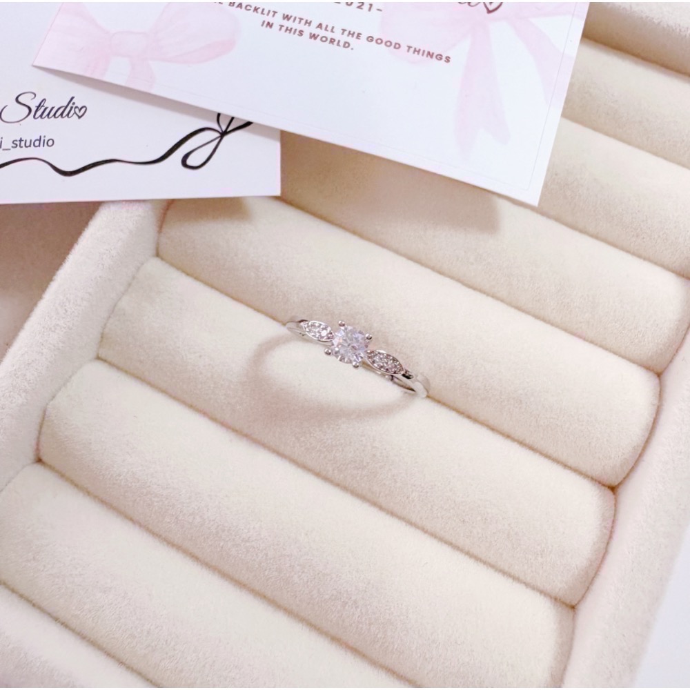 𝓨𝓪𝓷𝓰𝓑𝓲🕊️925純銀【經典小方糖璀璨戒指】 Y907-細節圖2