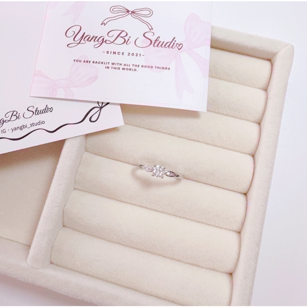 𝓨𝓪𝓷𝓰𝓑𝓲🕊️925純銀【經典小方糖璀璨戒指】 Y907-細節圖3