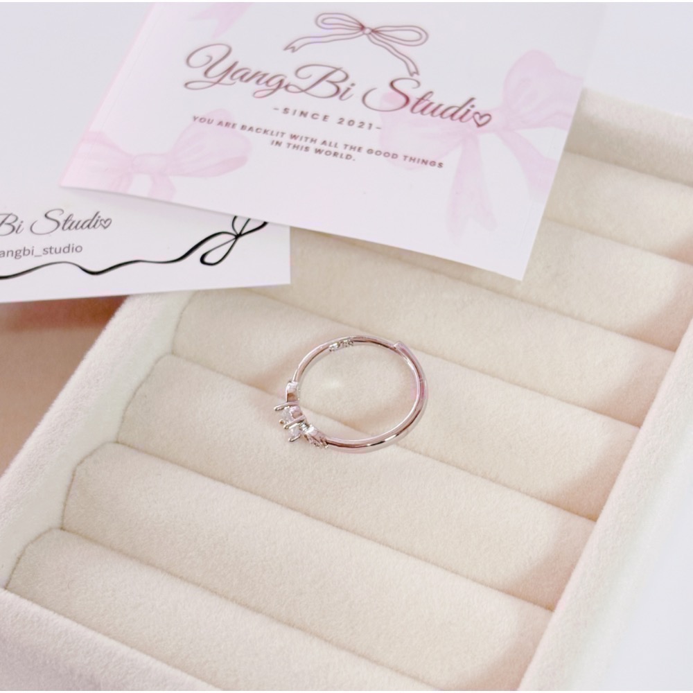 𝓨𝓪𝓷𝓰𝓑𝓲🕊️925純銀【經典小方糖璀璨戒指】 Y907-細節圖8