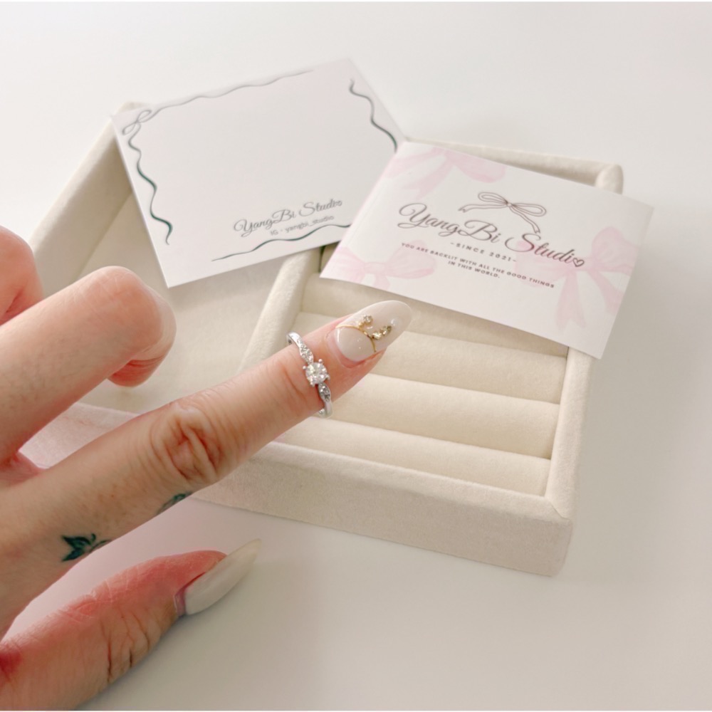 𝓨𝓪𝓷𝓰𝓑𝓲🕊️925純銀【經典小方糖璀璨戒指】 Y907-細節圖9