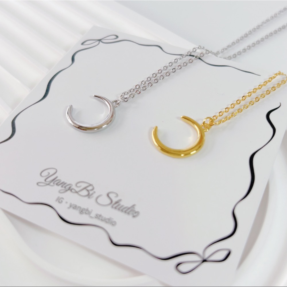 𝓨𝓪𝓷𝓰𝓑𝓲🕊️【月光女神】【彎月月亮鎖骨項鍊】 Y909-細節圖4