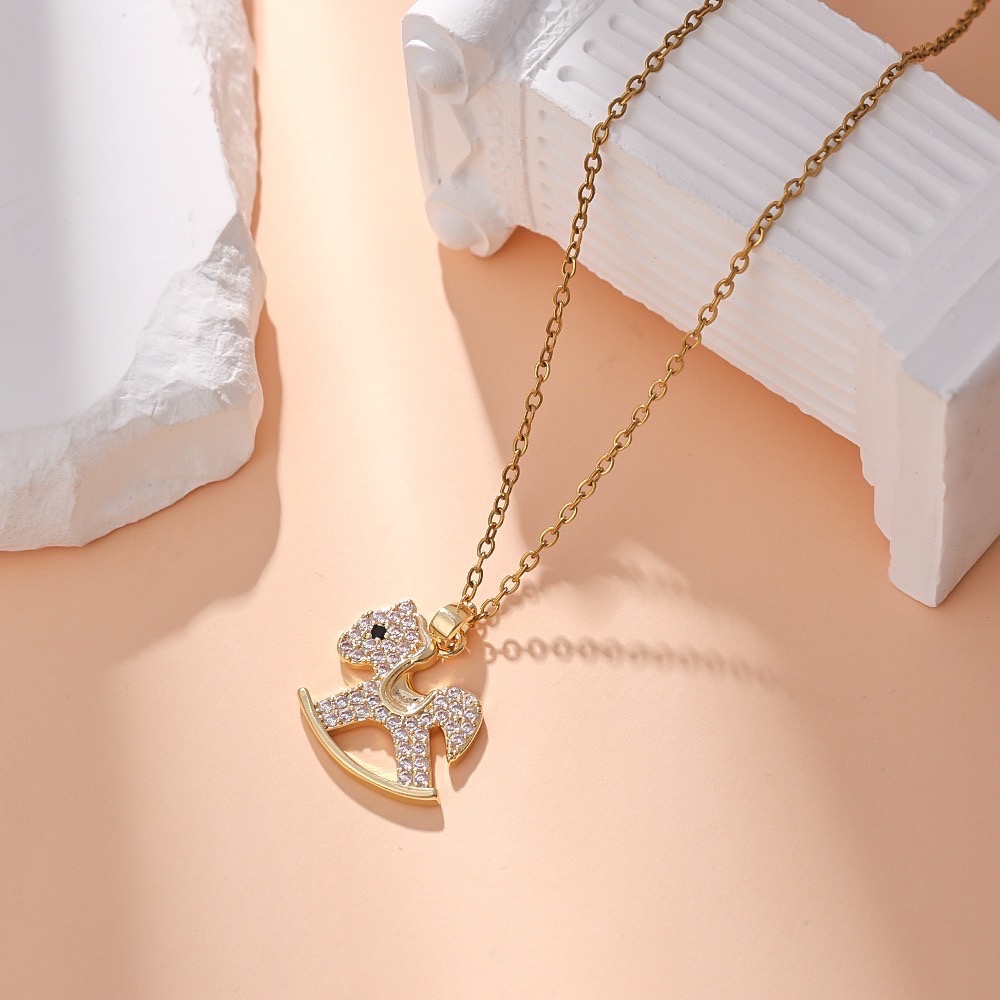 𝓨𝓪𝓷𝓰𝓑𝓲🕊️【2026馬年】馬到成功鑲鑽小馬項鍊｜可愛開運款 Y911-細節圖6