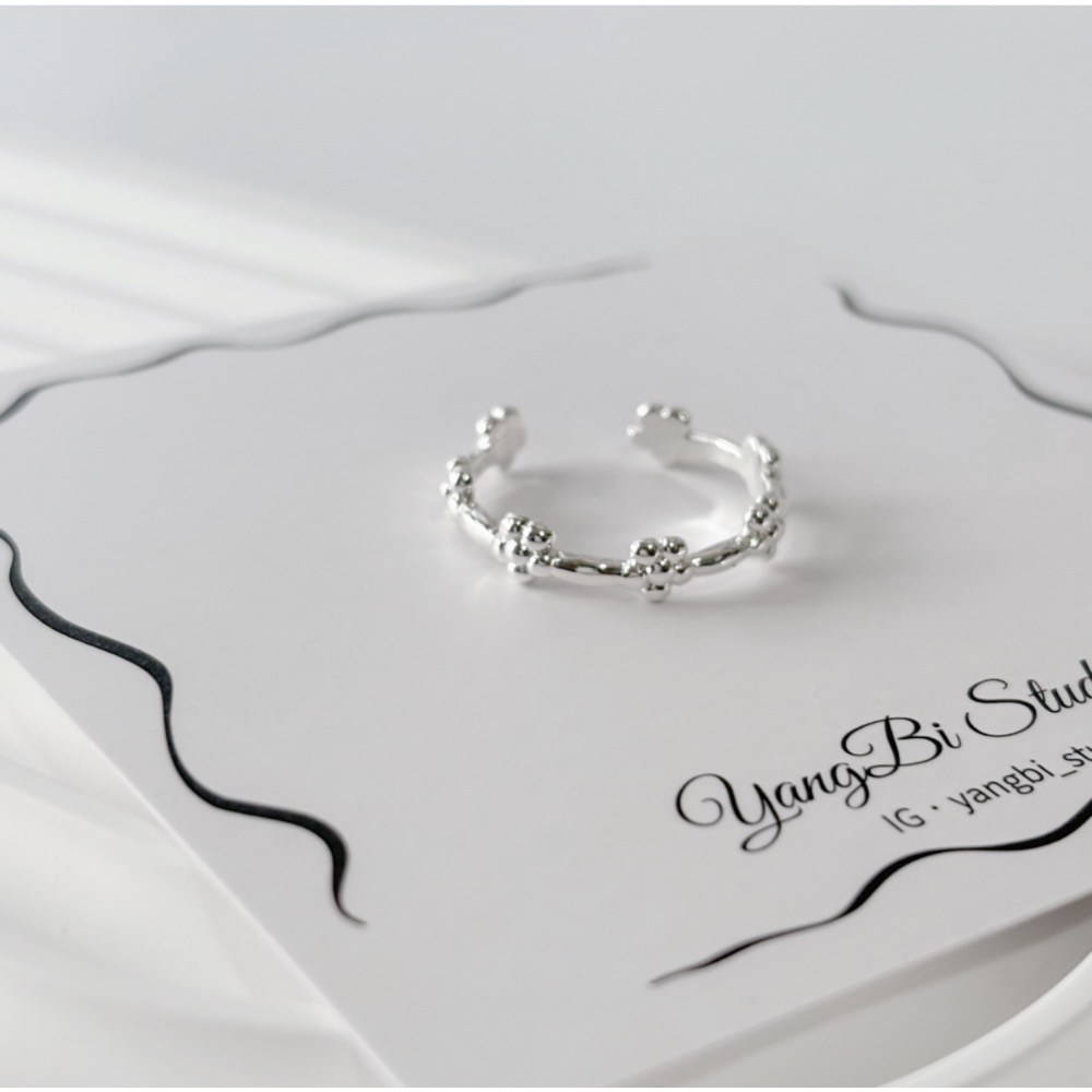 𝓨𝓪𝓷𝓰𝓑𝓲🕊️925純銀【韓系小清新】【可愛小花純銀戒指】 Y916-細節圖2