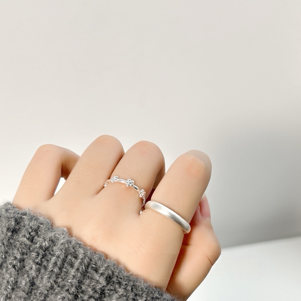 𝓨𝓪𝓷𝓰𝓑𝓲🕊️925純銀【韓系小清新】【可愛小花純銀戒指】 Y916-細節圖3