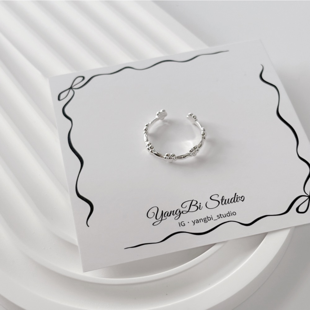 𝓨𝓪𝓷𝓰𝓑𝓲🕊️925純銀【韓系小清新】【可愛小花純銀戒指】 Y916-細節圖8