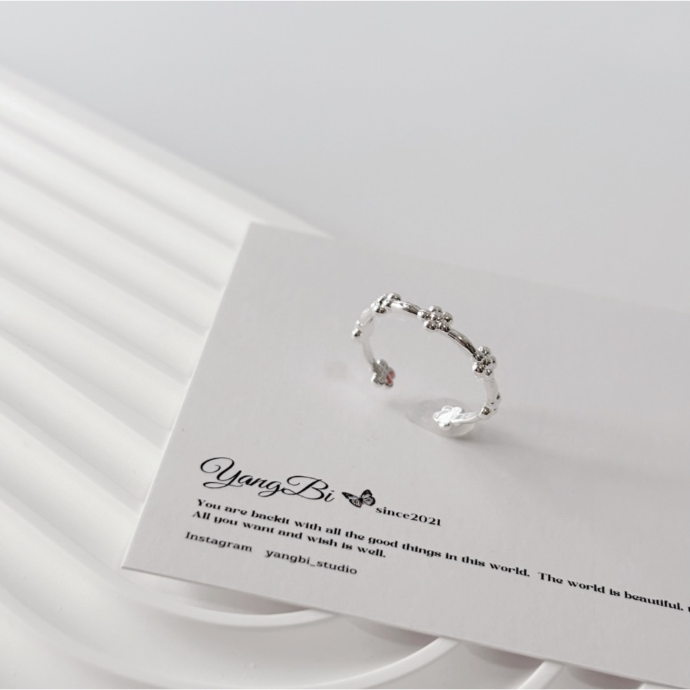 𝓨𝓪𝓷𝓰𝓑𝓲🕊️925純銀【韓系小清新】【可愛小花純銀戒指】 Y916-細節圖9