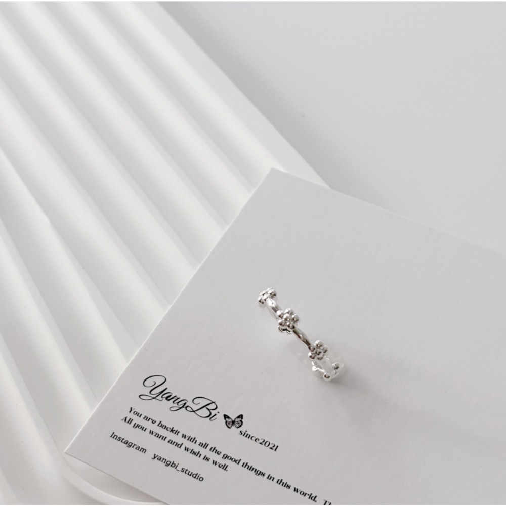 𝓨𝓪𝓷𝓰𝓑𝓲🕊️925純銀【韓系小清新】【可愛小花純銀戒指】 Y916-細節圖5