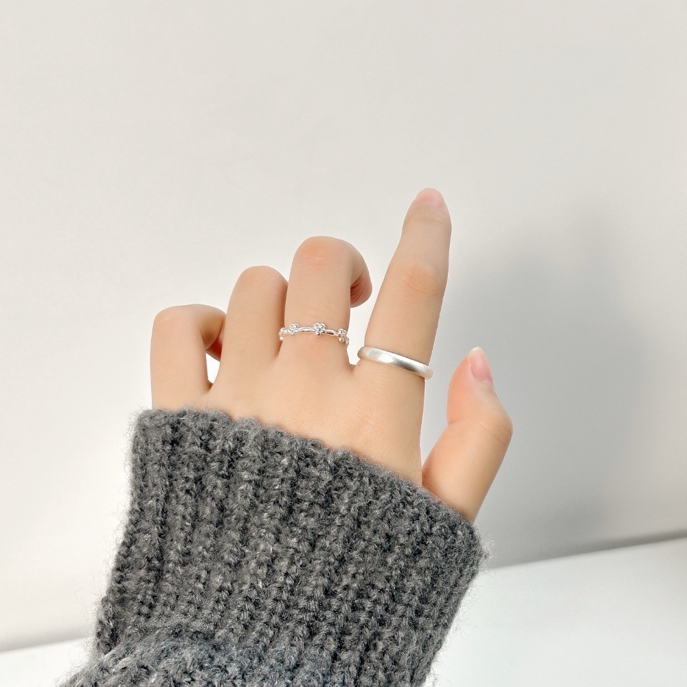 𝓨𝓪𝓷𝓰𝓑𝓲🕊️925純銀【韓系小清新】【可愛小花純銀戒指】 Y916-細節圖7