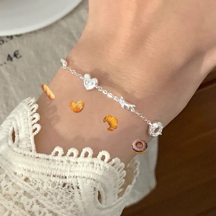 𝓨𝓪𝓷𝓰𝓑𝓲🕊️925銀【法式西點麵包手鍊】 Y919-細節圖2