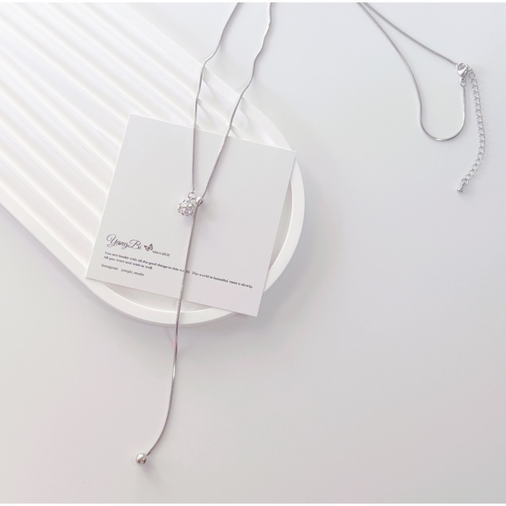 𝓨𝓪𝓷𝓰𝓑𝓲🕊️可調節 【真金電鍍 晶鑽小圓球項鍊】 Y922-細節圖3