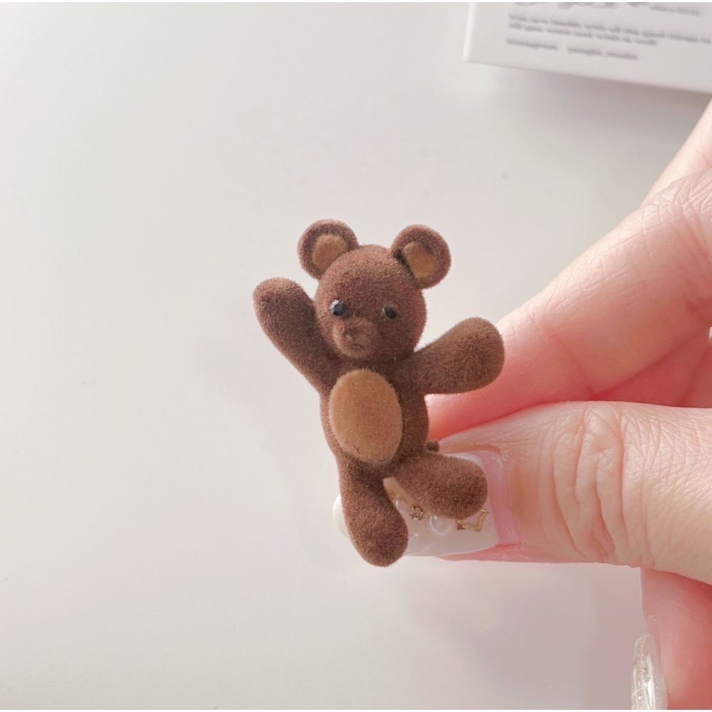 𝓨𝓪𝓷𝓰𝓑𝓲🕊️【可愛招手小熊小兔子植絨髮夾】 V444-細節圖3