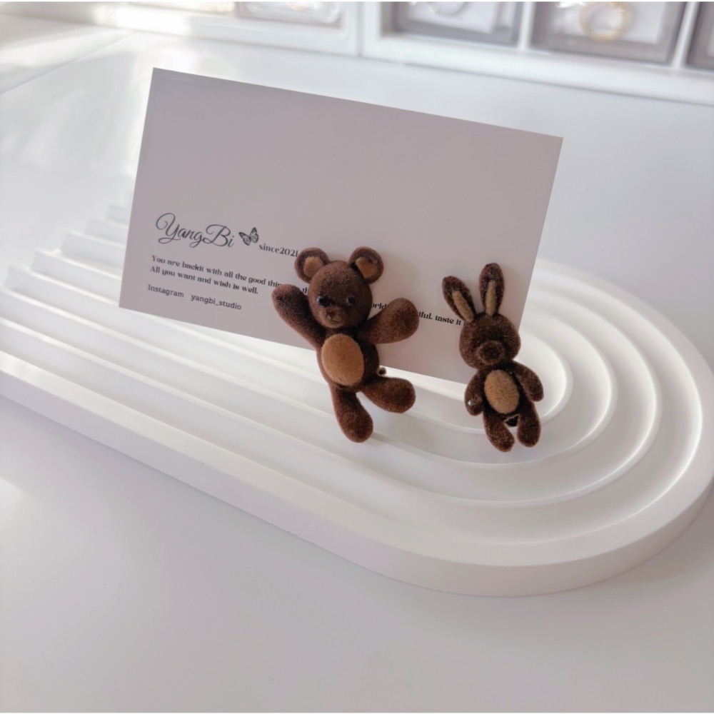 𝓨𝓪𝓷𝓰𝓑𝓲🕊️【可愛招手小熊小兔子植絨髮夾】 V444-細節圖4