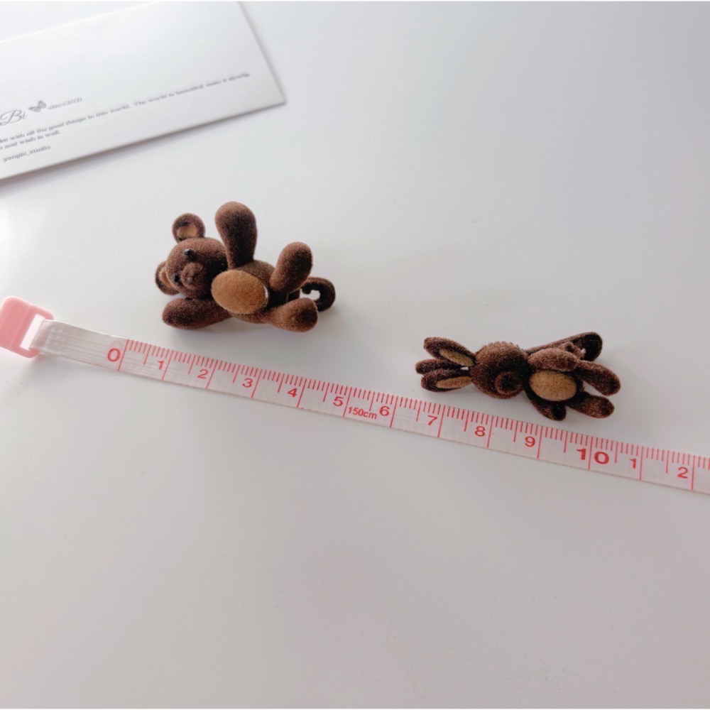 𝓨𝓪𝓷𝓰𝓑𝓲🕊️【可愛招手小熊小兔子植絨髮夾】 V444-細節圖11