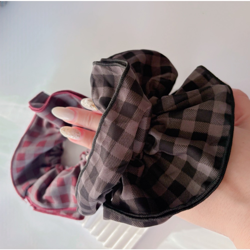 𝓨𝓪𝓷𝓰𝓑𝓲🕊️【趙露絲同款格紋大腸圈】 V446-細節圖9