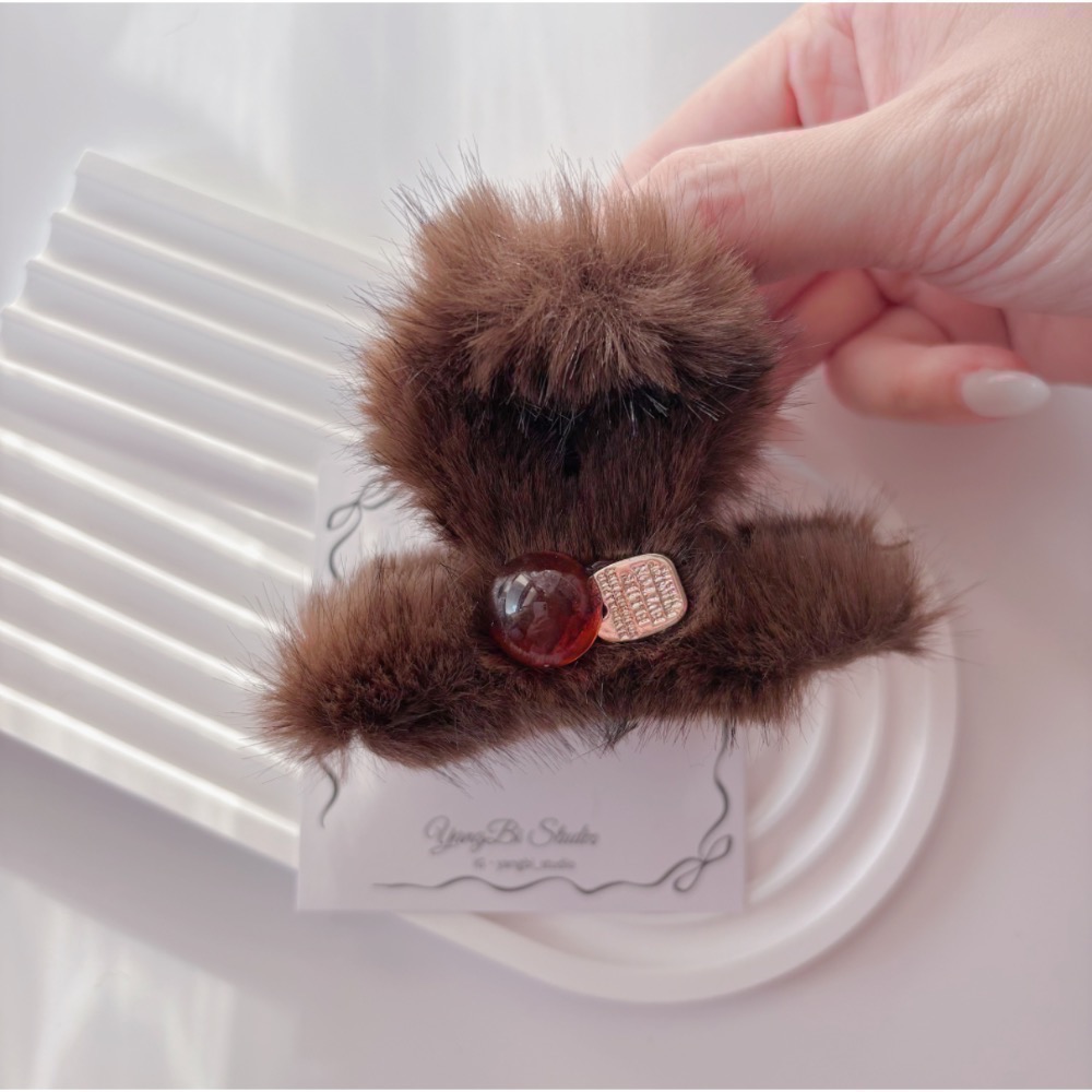 𝓨𝓪𝓷𝓰𝓑𝓲🕊️【琥珀色金牌毛絨鯊魚夾】 V447-細節圖3