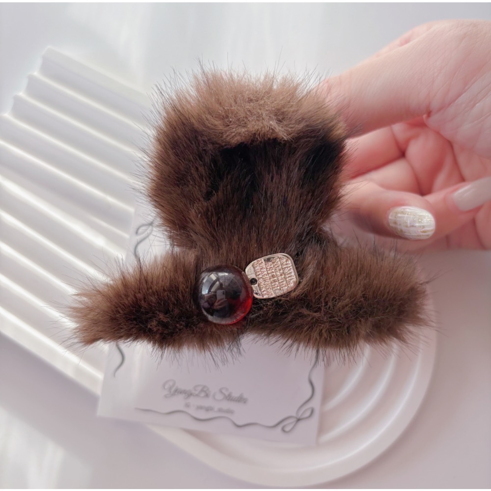 𝓨𝓪𝓷𝓰𝓑𝓲🕊️【琥珀色金牌毛絨鯊魚夾】 V447-細節圖6