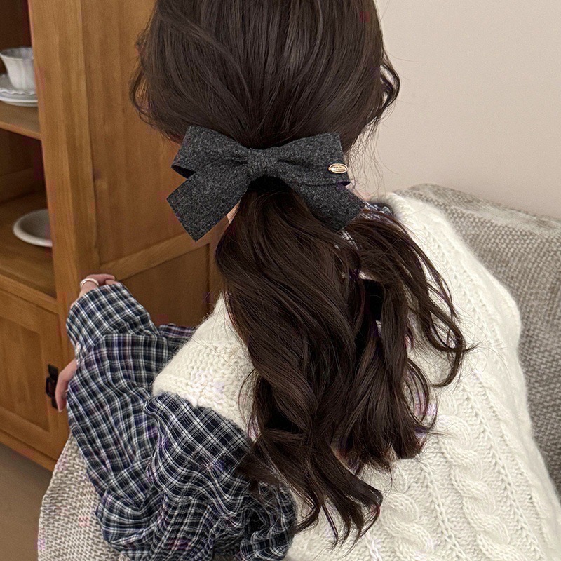 𝓨𝓪𝓷𝓰𝓑𝓲🕊️【韓系厚磅針織蝴蝶結腸圈】髮束 毛線髮圈 V449-細節圖8