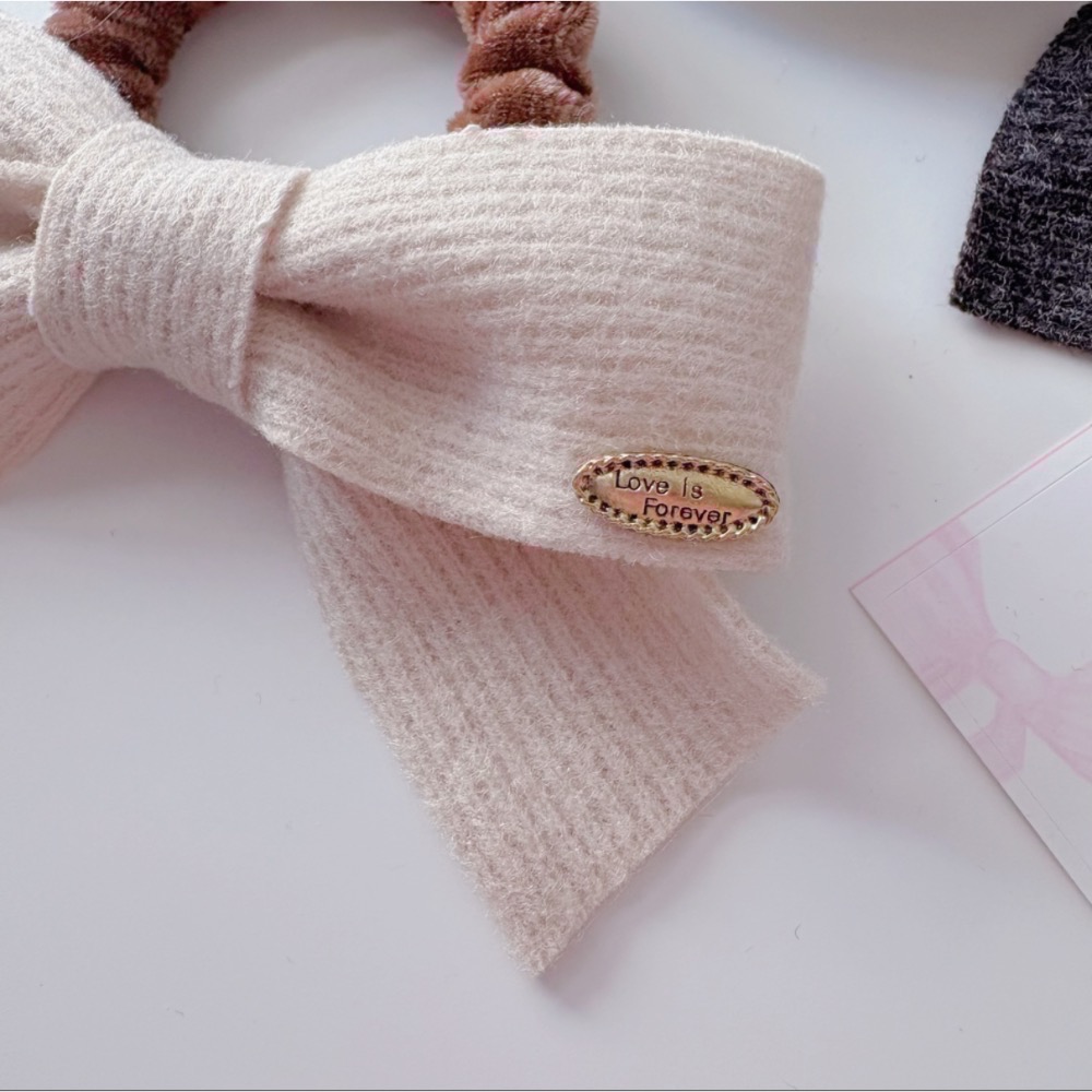 𝓨𝓪𝓷𝓰𝓑𝓲🕊️【韓系厚磅針織蝴蝶結腸圈】髮束 毛線髮圈 V449-規格圖11