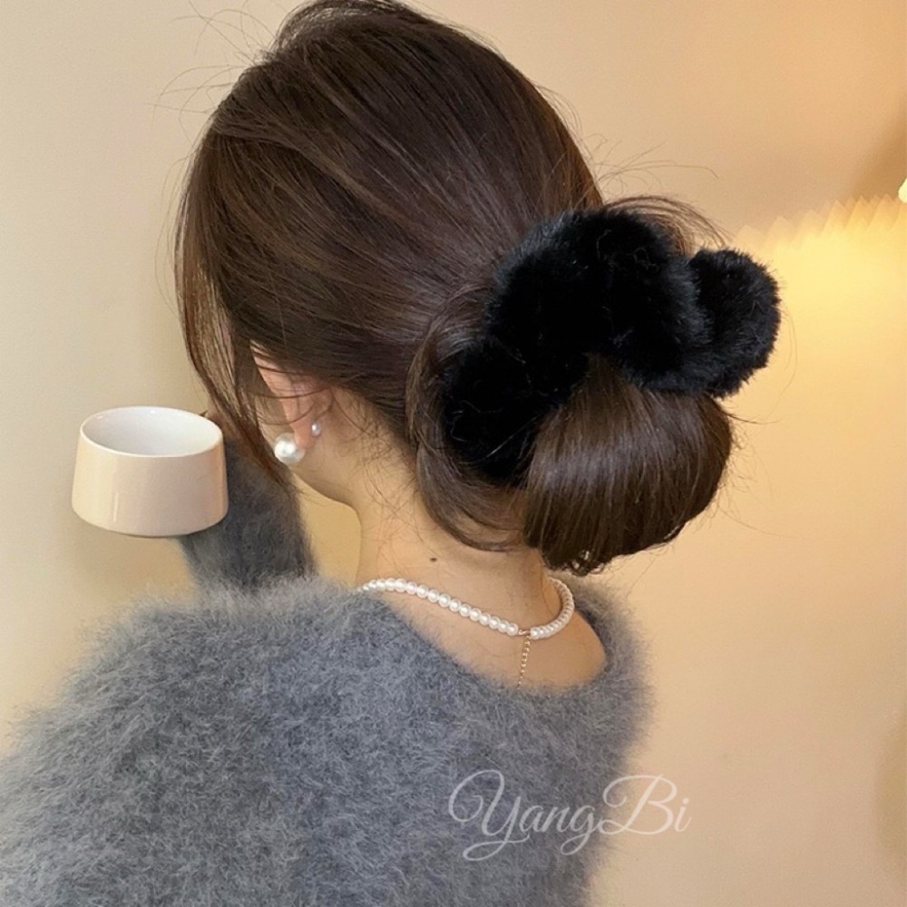 𝓨𝓪𝓷𝓰𝓑𝓲🕊️【超澎加厚特級毛絨大腸圈】丸子頭 包子頭 V450-細節圖10