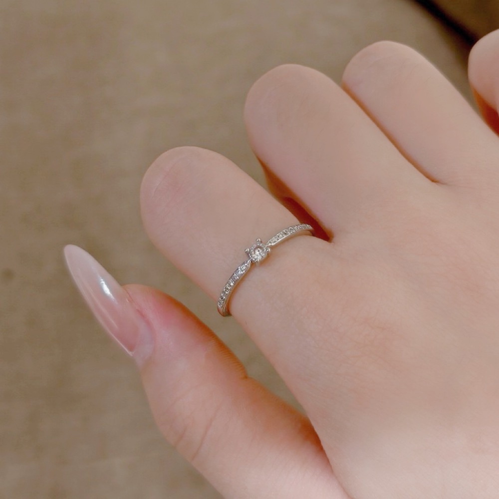 𝓨𝓪𝓷𝓰𝓑𝓲🕊️ 【經典排鑽永恆小方糖細戒】 Y929-細節圖8