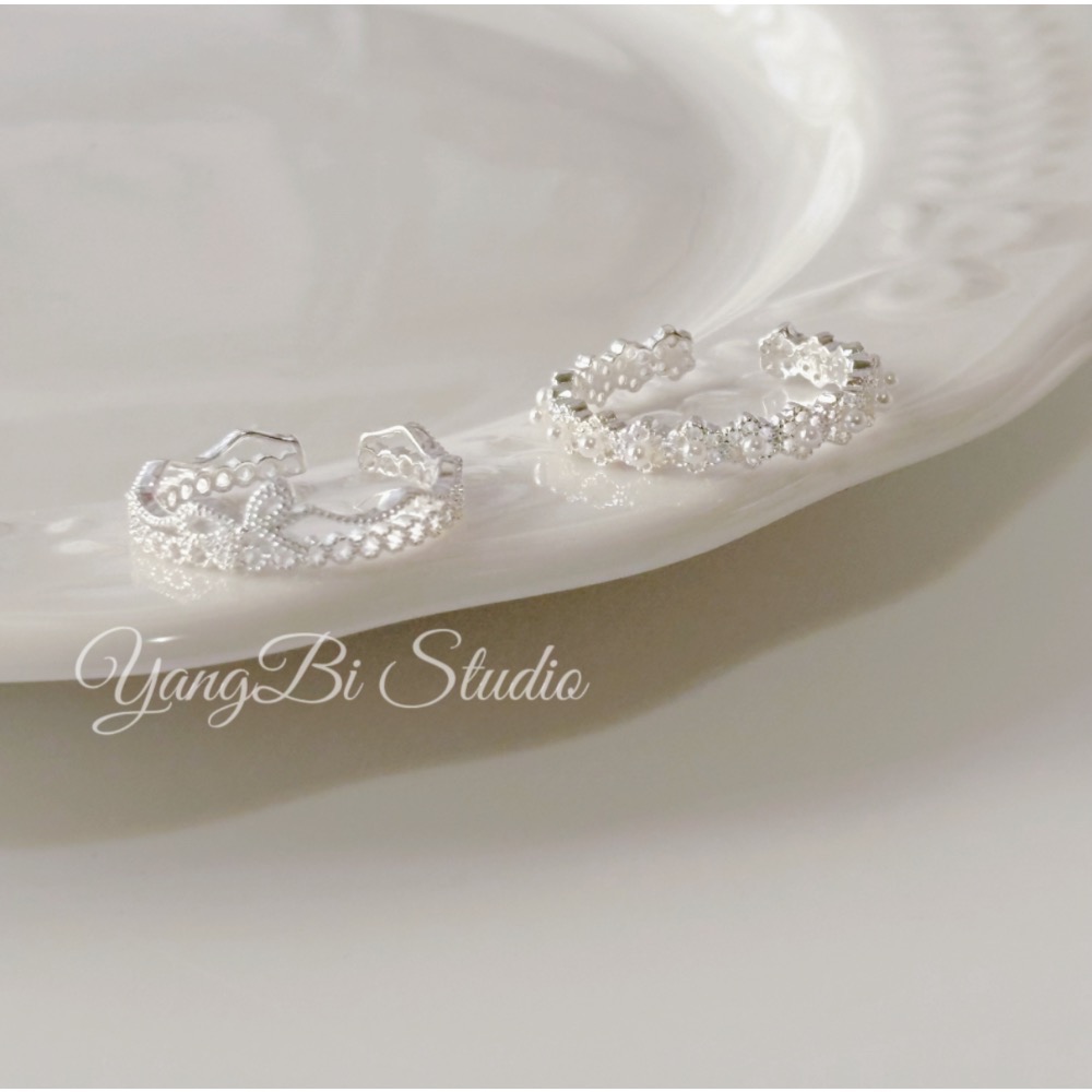 𝓨𝓪𝓷𝓰𝓑𝓲🕊️【珍珠小圓花蝴蝶結花邊戒指】 Y931-細節圖2