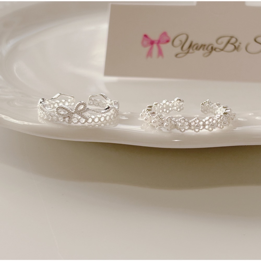 𝓨𝓪𝓷𝓰𝓑𝓲🕊️【珍珠小圓花蝴蝶結花邊戒指】 Y931-細節圖10