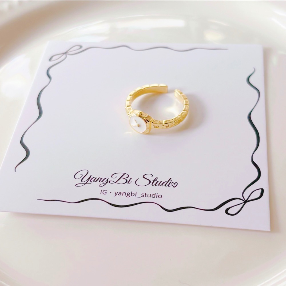 𝓨𝓪𝓷𝓰𝓑𝓲🕊️【簡約迷你鐘錶戒指】 Y935-細節圖4