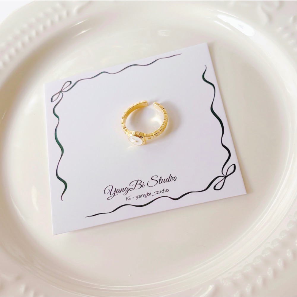 𝓨𝓪𝓷𝓰𝓑𝓲🕊️【簡約迷你鐘錶戒指】 Y935-細節圖6