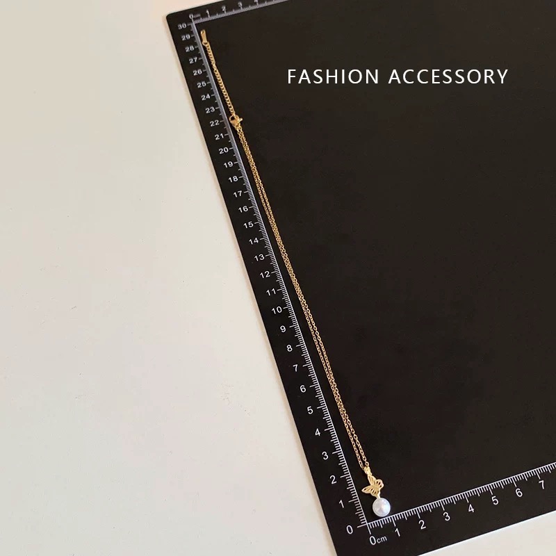 𝓨𝓪𝓷𝓰𝓑𝓲🕊️【韓系珍珠鏤空蝴蝶項鍊】 Y936-細節圖5