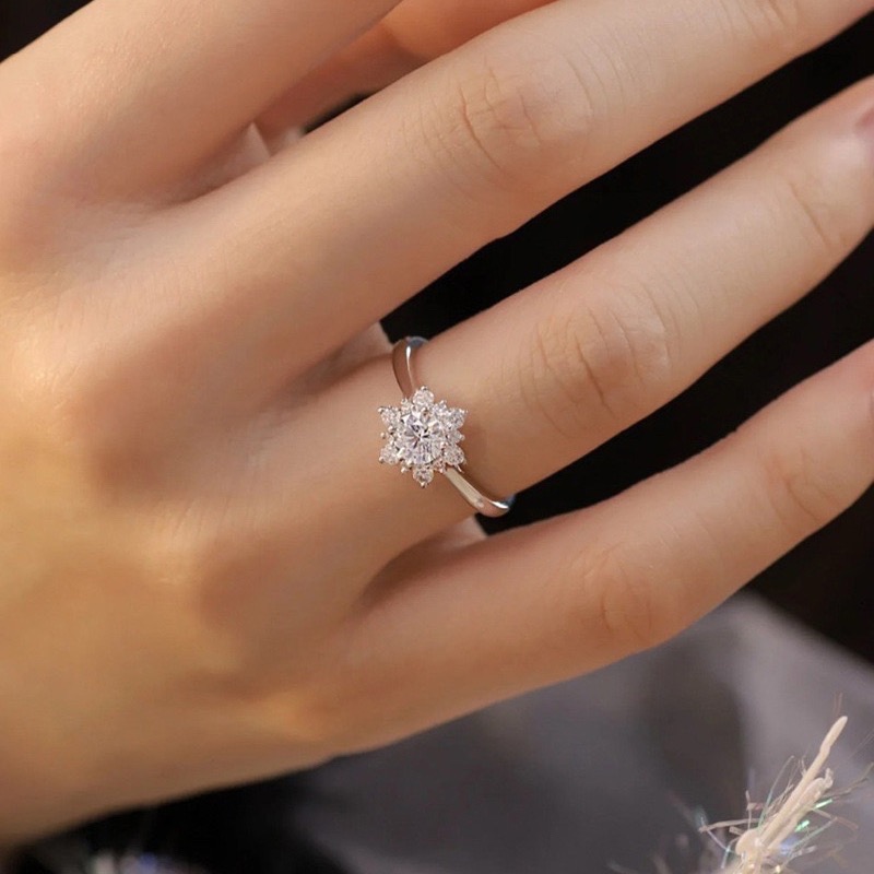 𝓨𝓪𝓷𝓰𝓑𝓲🕊️【手上自帶打光】925【雪花鑽戒】戒指 Y939-細節圖2