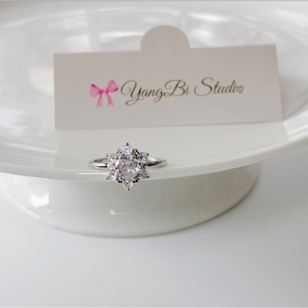 𝓨𝓪𝓷𝓰𝓑𝓲🕊️【手上自帶打光】925【雪花鑽戒】戒指 Y939-細節圖4