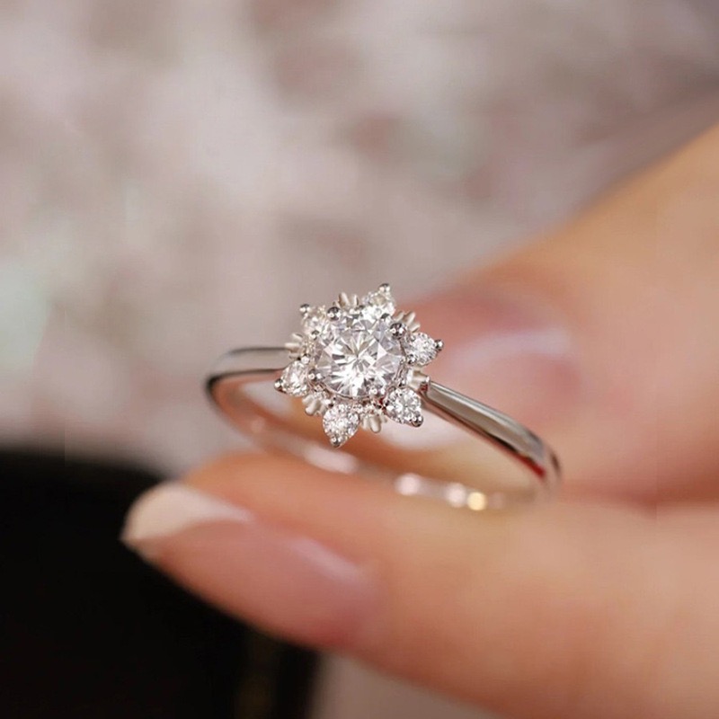 𝓨𝓪𝓷𝓰𝓑𝓲🕊️【手上自帶打光】925【雪花鑽戒】戒指 Y939-細節圖5