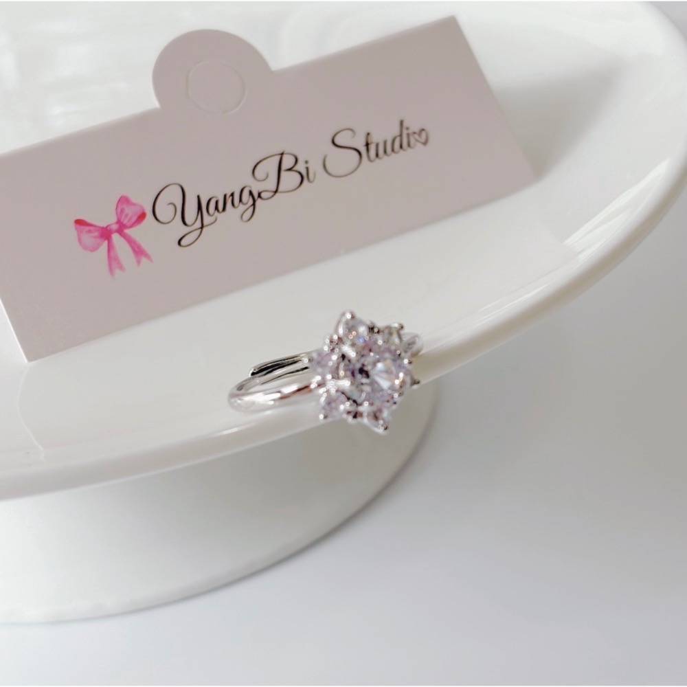 𝓨𝓪𝓷𝓰𝓑𝓲🕊️【手上自帶打光】925【雪花鑽戒】戒指 Y939-細節圖6