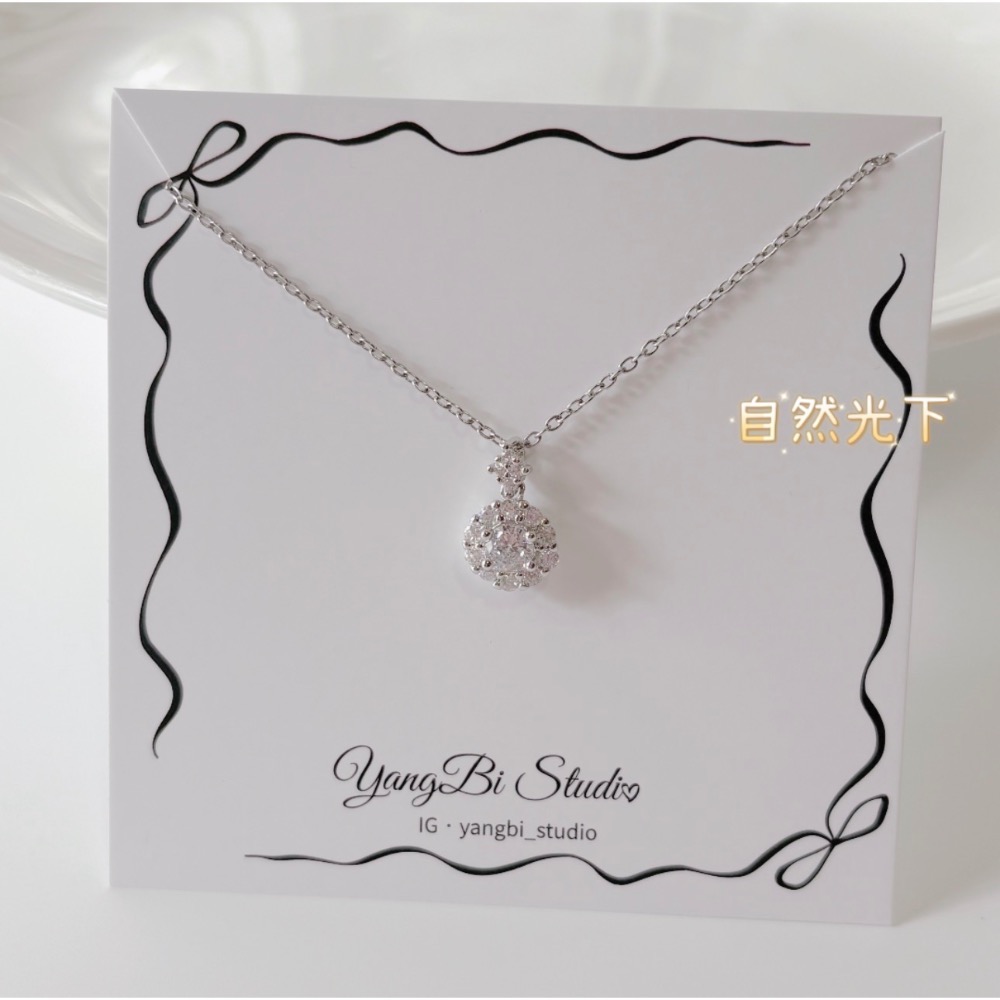 𝓨𝓪𝓷𝓰𝓑𝓲🕊️【閃鑽設計花朵鎖骨鍊】925 氣質鎖骨鏈 項鍊 百搭日常約會必備 Y940-細節圖2