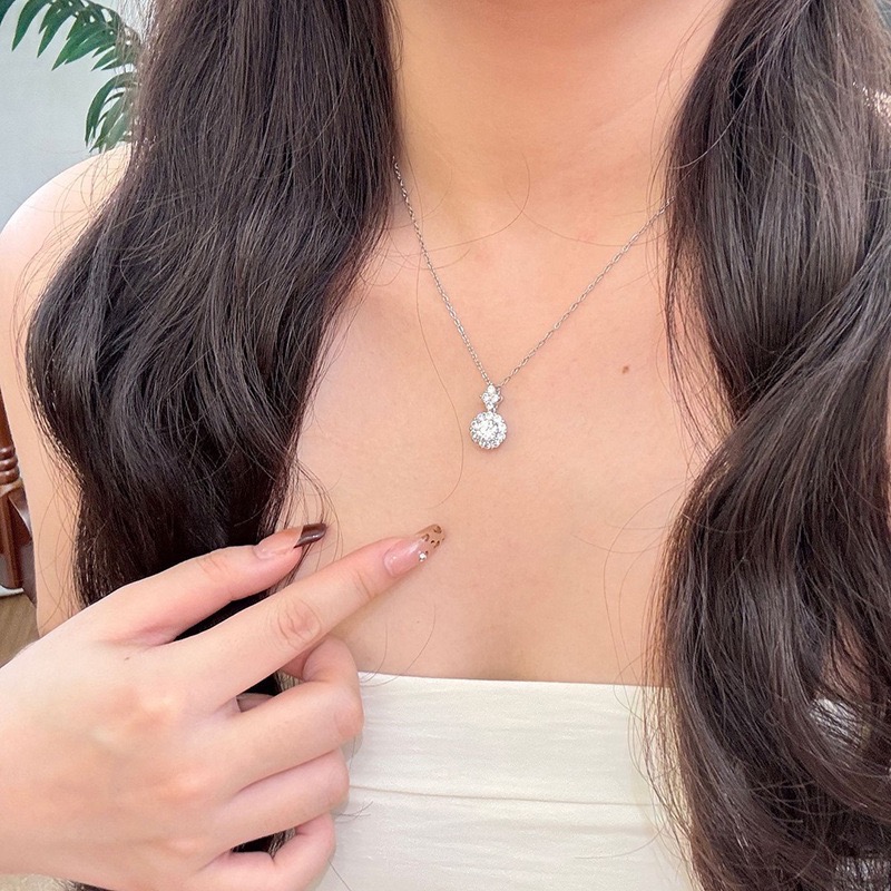 𝓨𝓪𝓷𝓰𝓑𝓲🕊️【閃鑽設計花朵鎖骨鍊】925 氣質鎖骨鏈 項鍊 百搭日常約會必備 Y940-細節圖4