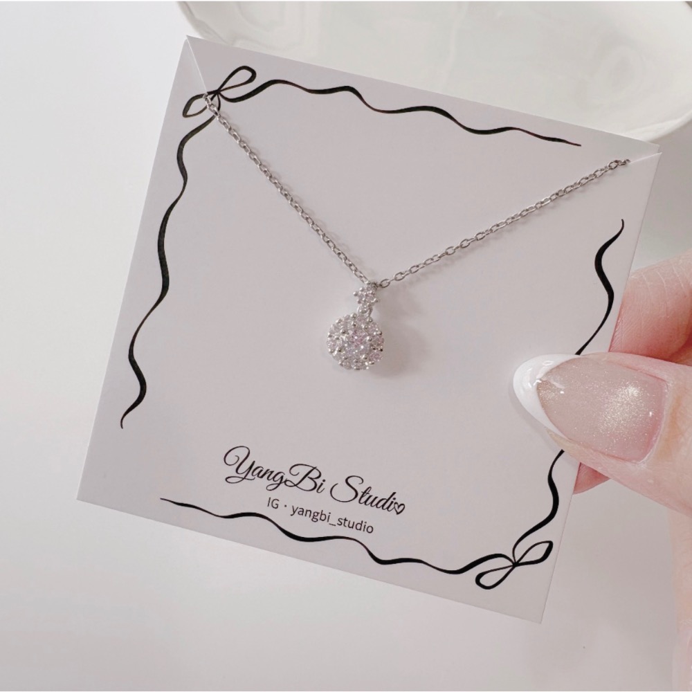 𝓨𝓪𝓷𝓰𝓑𝓲🕊️【閃鑽設計花朵鎖骨鍊】925 氣質鎖骨鏈 項鍊 百搭日常約會必備 Y940-細節圖7