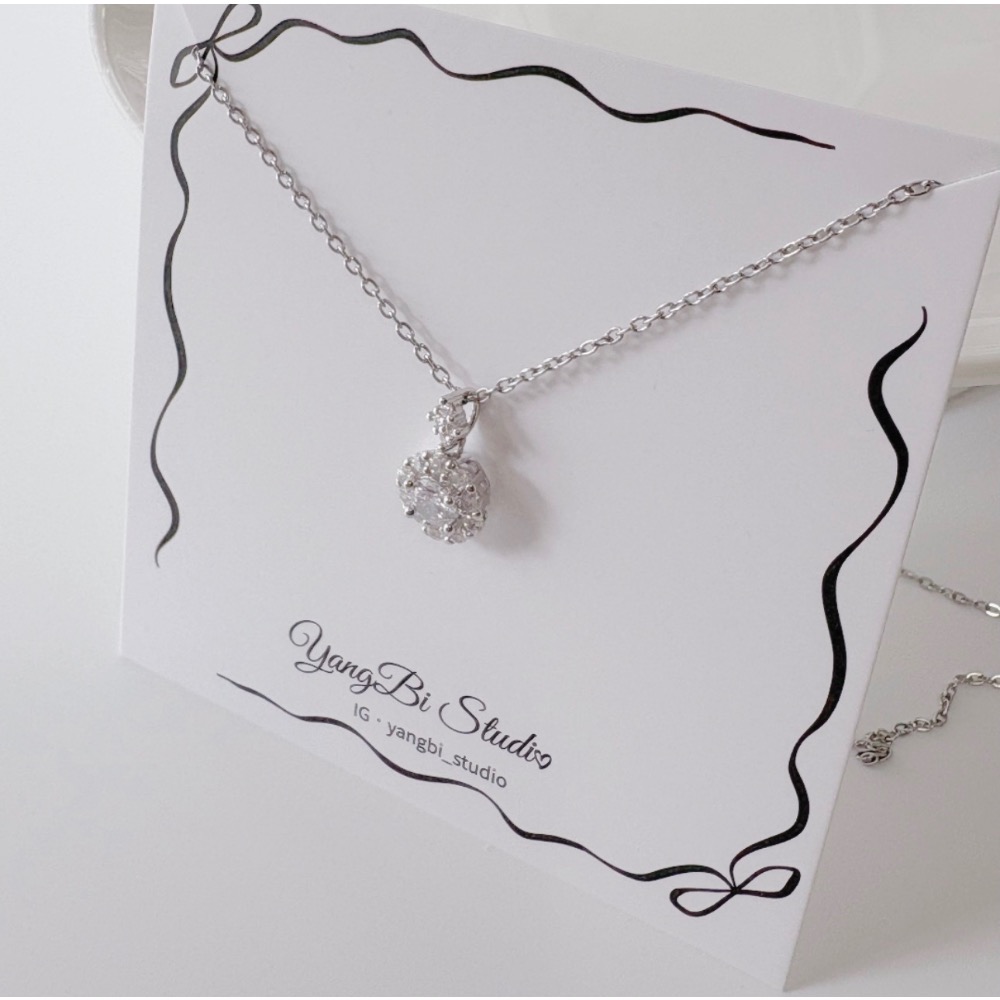 𝓨𝓪𝓷𝓰𝓑𝓲🕊️【閃鑽設計花朵鎖骨鍊】925 氣質鎖骨鏈 項鍊 百搭日常約會必備 Y940-細節圖10