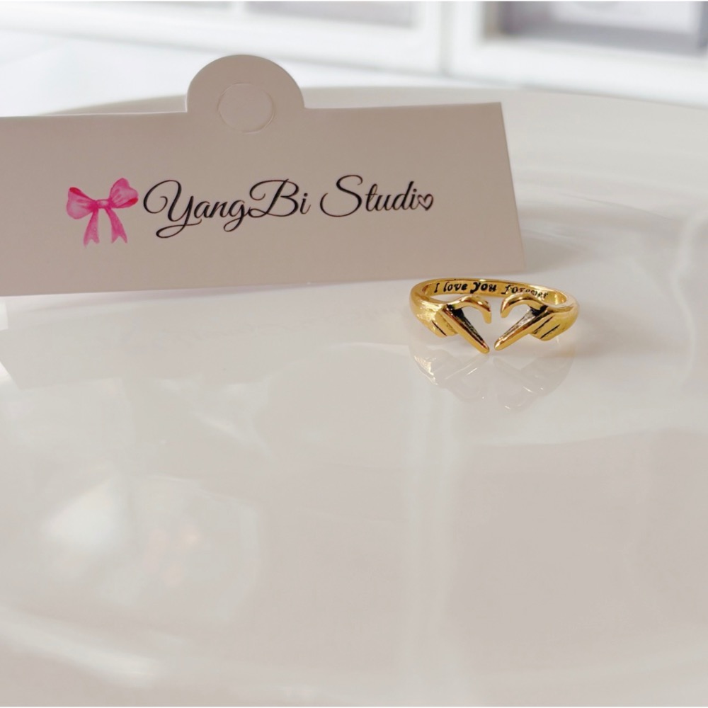𝓨𝓪𝓷𝓰𝓑𝓲🕊️I love you forever【雙手比心戒指】洗舊戒指 定情戒指 告白戒指 Y942-規格圖8