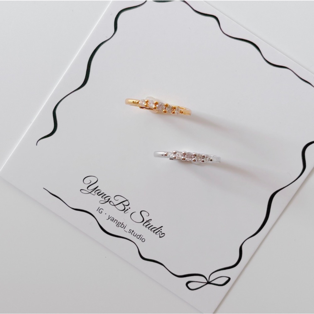 𝓨𝓪𝓷𝓰𝓑𝓲🕊️925純銀【簡約排鑽細閃戒指】 Y944-細節圖3