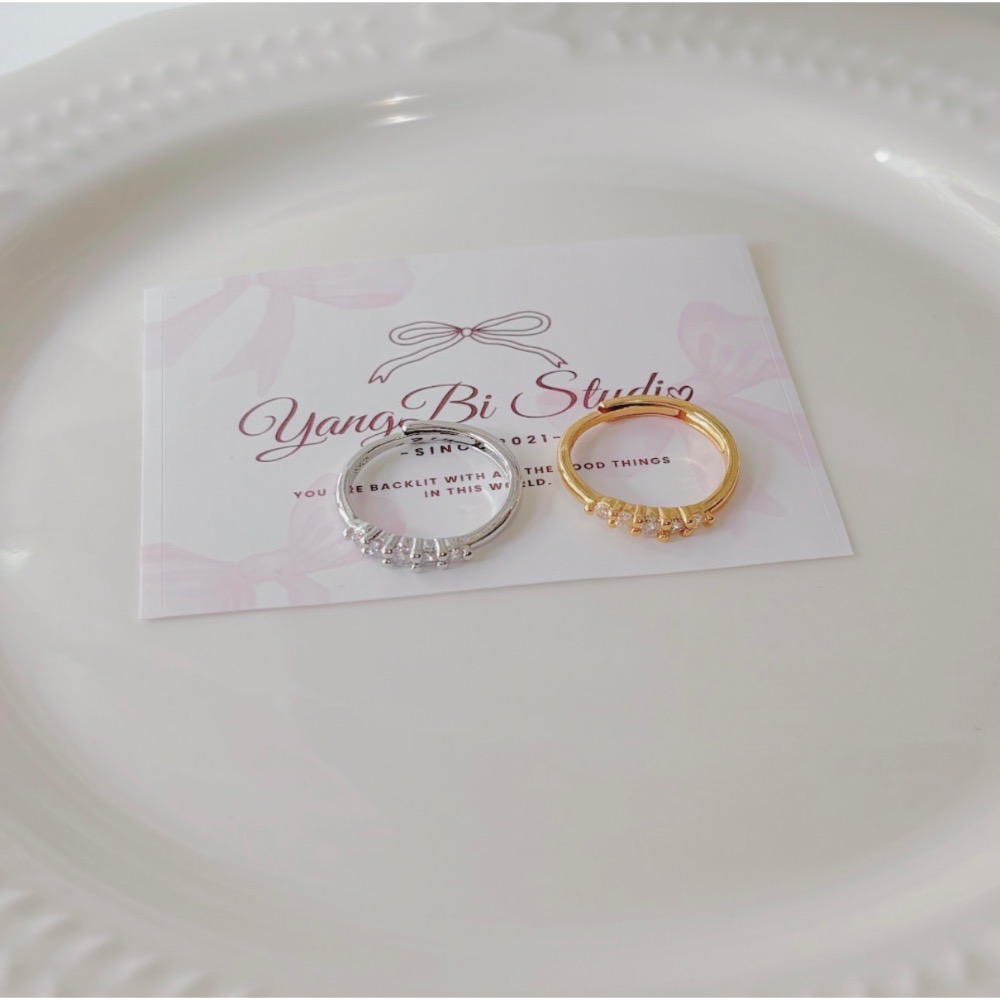 𝓨𝓪𝓷𝓰𝓑𝓲🕊️925純銀【簡約排鑽細閃戒指】 Y944-細節圖6