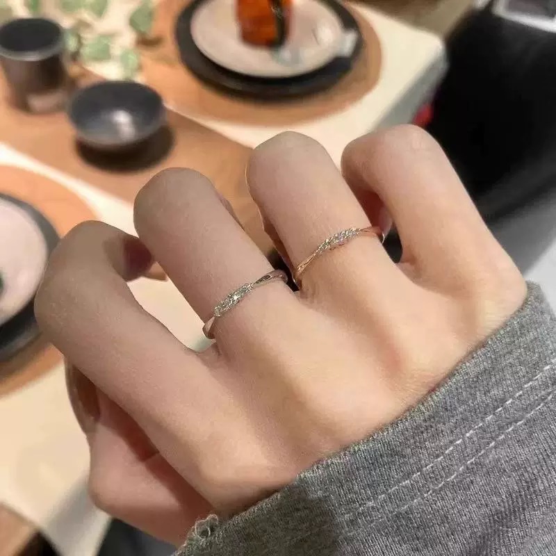 𝓨𝓪𝓷𝓰𝓑𝓲🕊️925純銀【簡約排鑽細閃戒指】 Y944-細節圖7