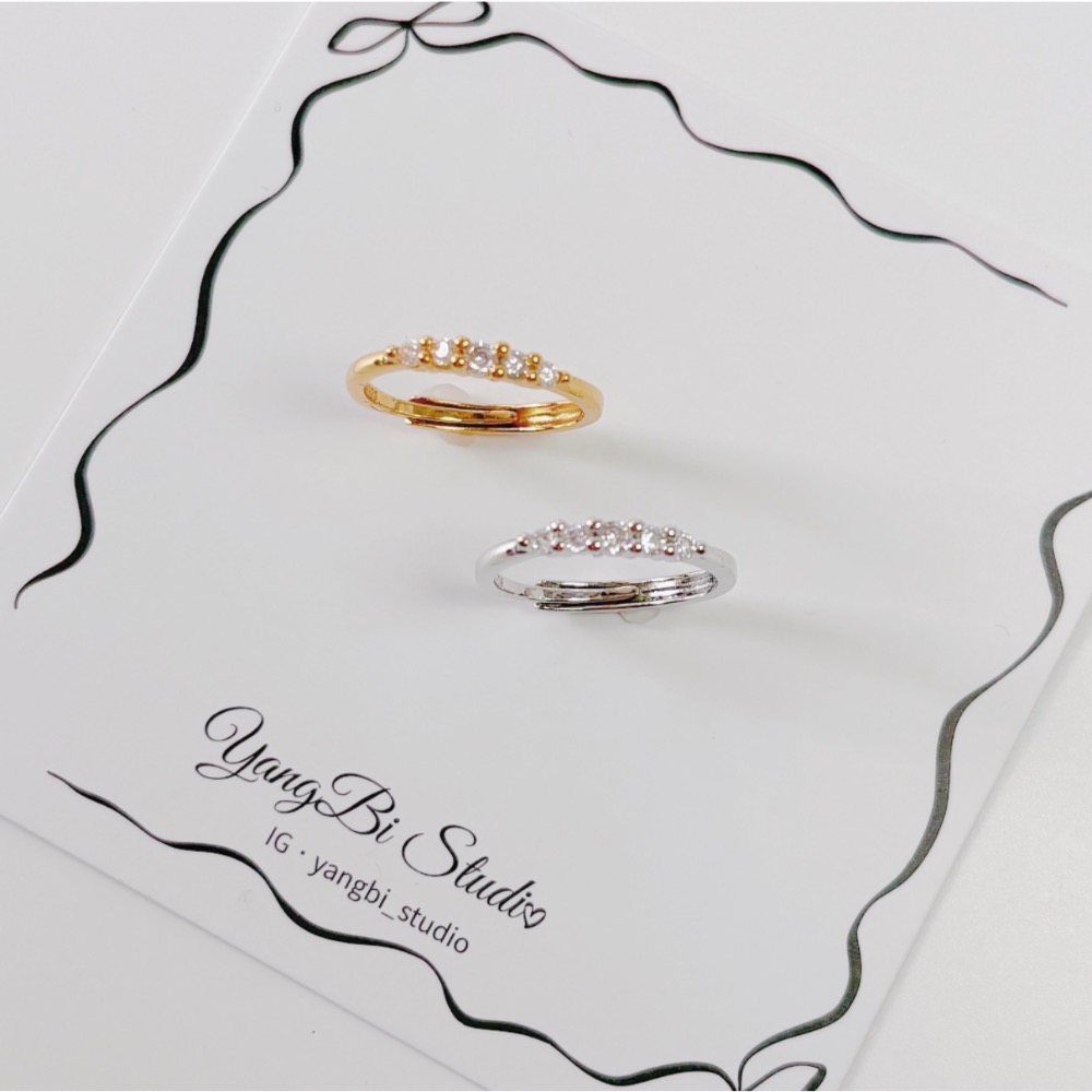𝓨𝓪𝓷𝓰𝓑𝓲🕊️925純銀【簡約排鑽細閃戒指】 Y944-細節圖8