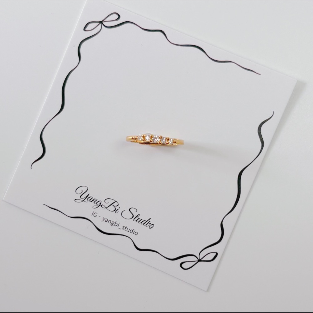 𝓨𝓪𝓷𝓰𝓑𝓲🕊️925純銀【簡約排鑽細閃戒指】 Y944-規格圖11