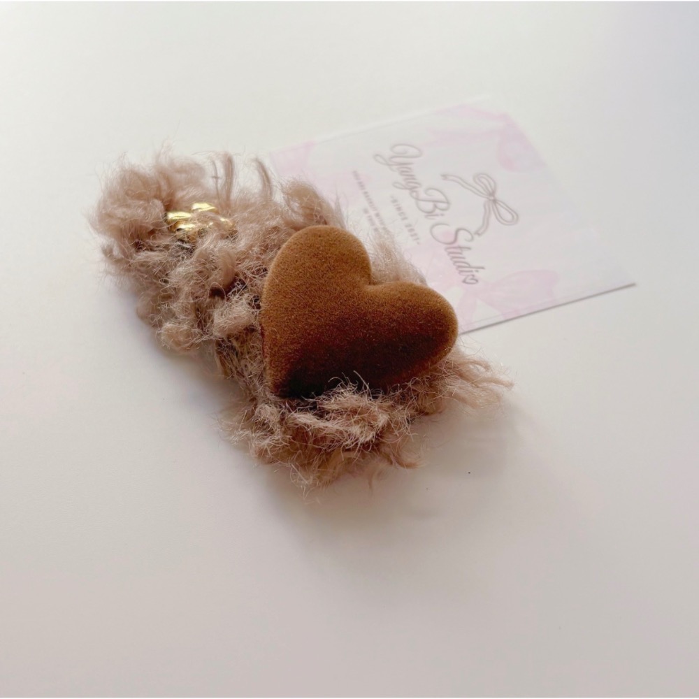 𝓨𝓪𝓷𝓰𝓑𝓲🕊️【韓系軟萌毛毛愛心蝴蝶結髮夾】甜美百搭不挑臉型🍂溫柔系女孩必收款 V466-細節圖5
