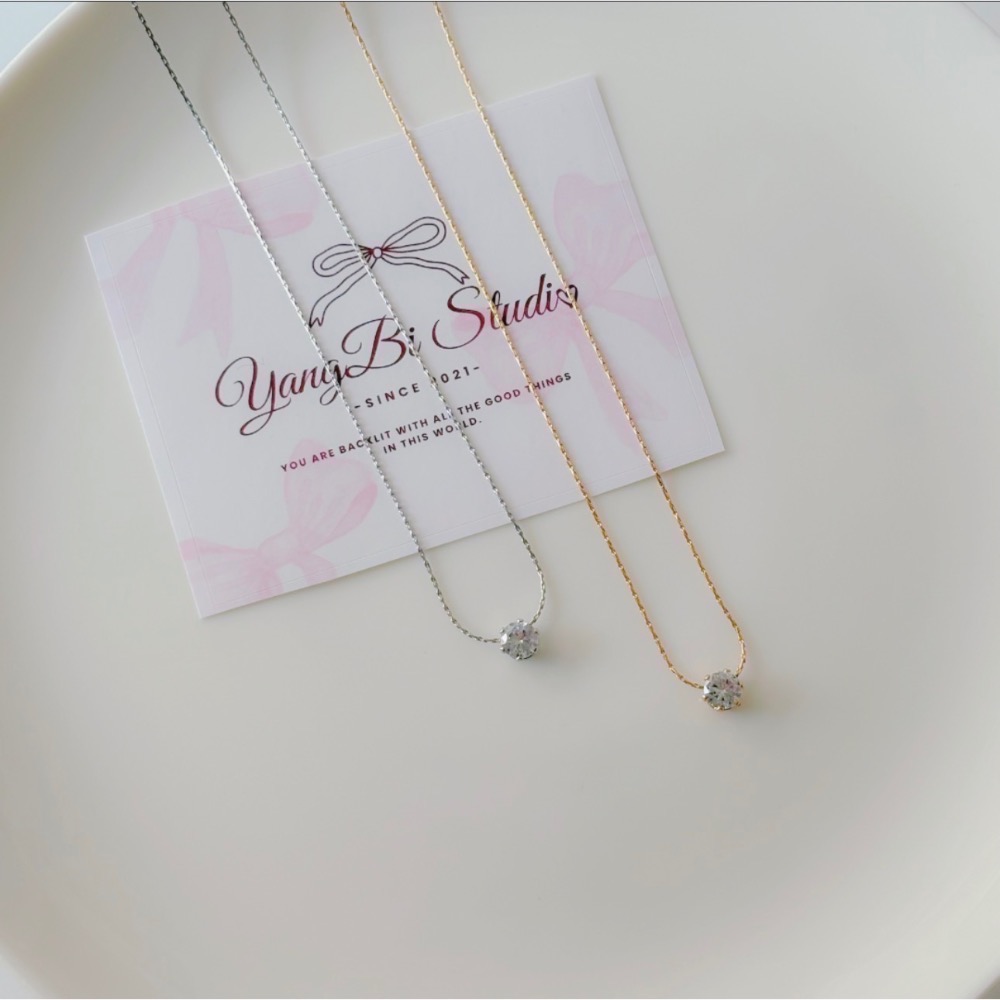 𝓨𝓪𝓷𝓰𝓑𝓲🕊️【鈦鋼｜露絲同款 一顆閃鑽點睛項鍊】 Y950-細節圖4