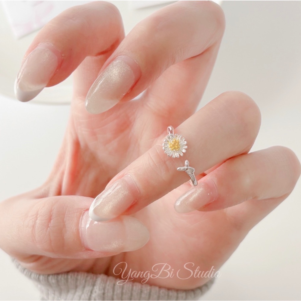 𝓨𝓪𝓷𝓰𝓑𝓲🕊️【小雛菊花朵嫩芽戒指】 Y955 GD小雛菊-細節圖8