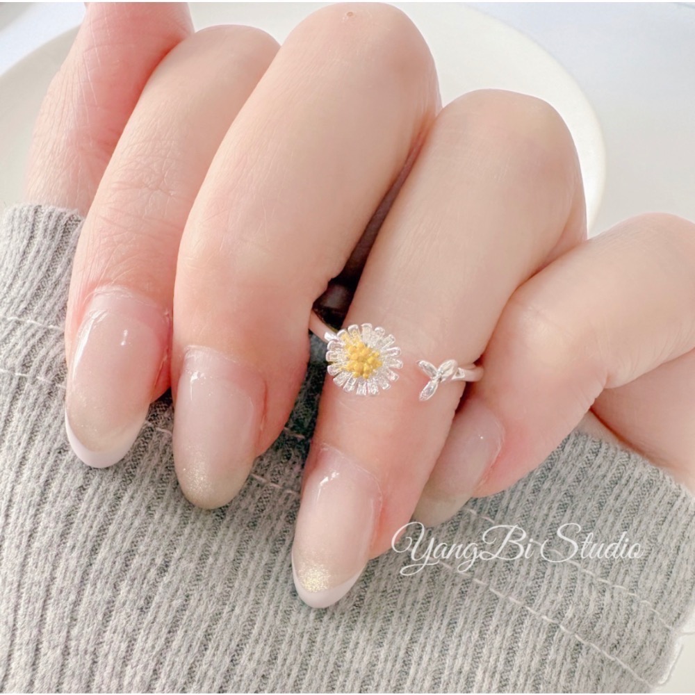 𝓨𝓪𝓷𝓰𝓑𝓲🕊️【小雛菊花朵嫩芽戒指】 Y955 GD小雛菊-細節圖9