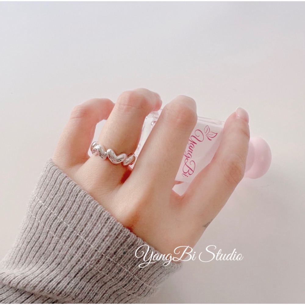 𝓨𝓪𝓷𝓰𝓑𝓲🕊️925銀【心心相印澎澎愛心戒指】 Y960-細節圖5