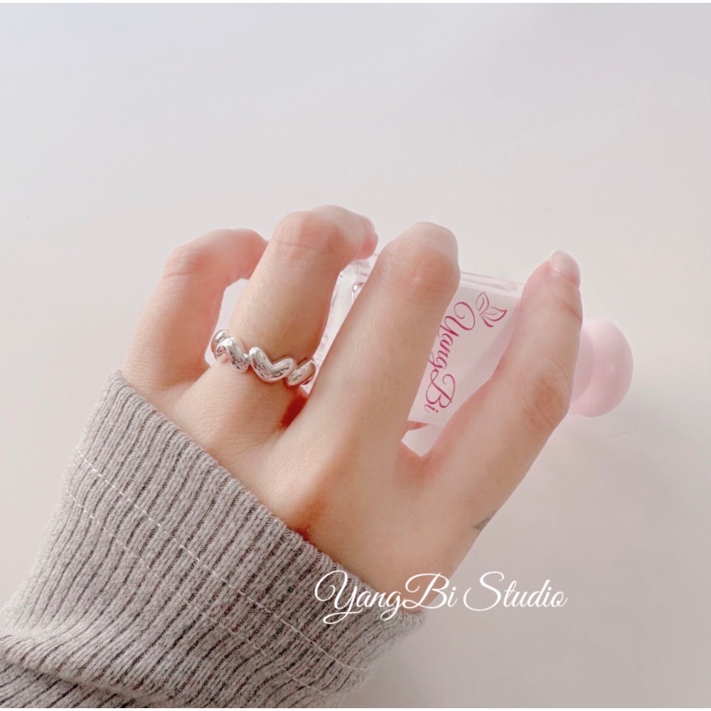 𝓨𝓪𝓷𝓰𝓑𝓲🕊️925銀【心心相印澎澎愛心戒指】 Y960-細節圖5