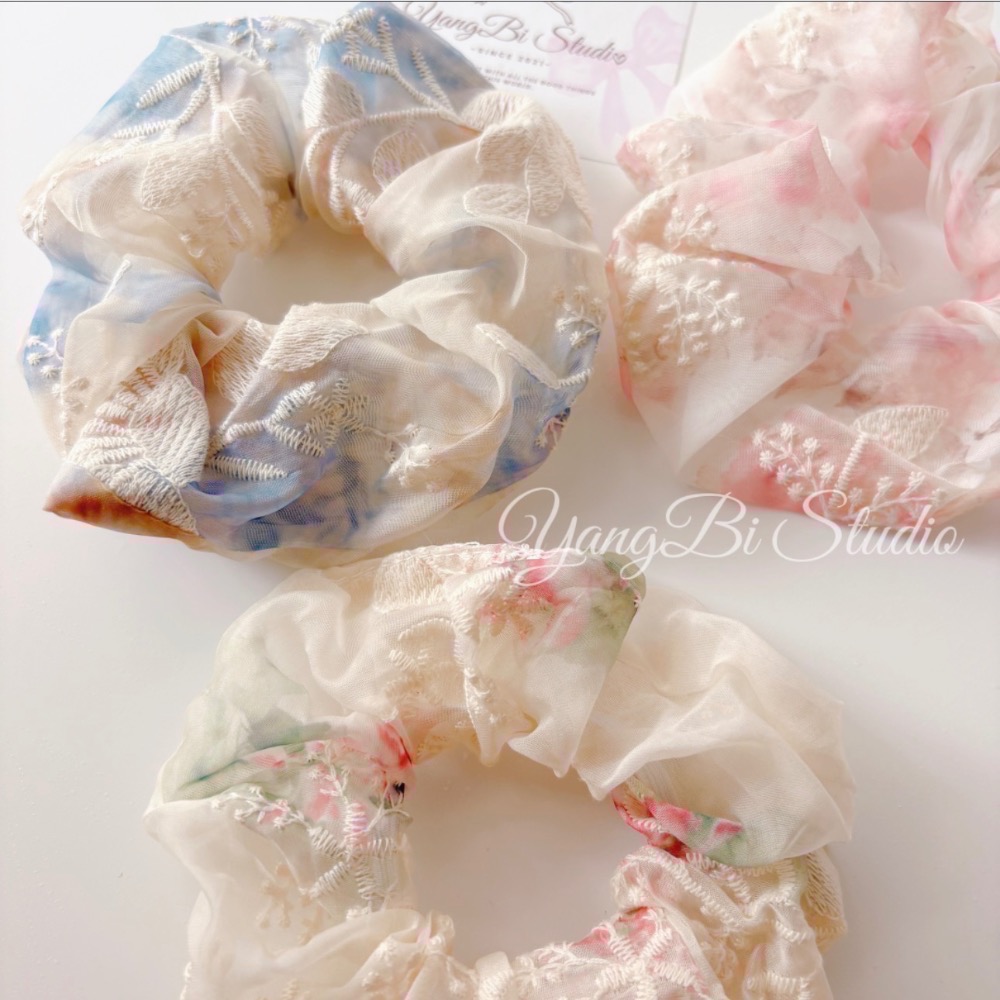 𝓨𝓪𝓷𝓰𝓑𝓲🕊️春日浪漫🫧溫柔刺繡花朵大腸圈 V482-細節圖5